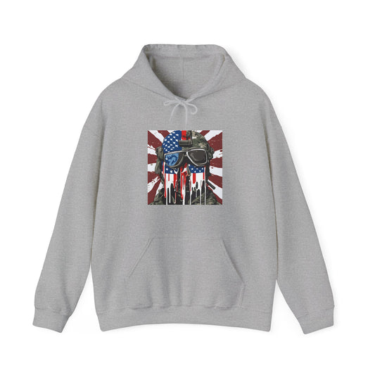 Melting Face American Flag, Unisex Heavy Blend™ Hooded Sweatshirt