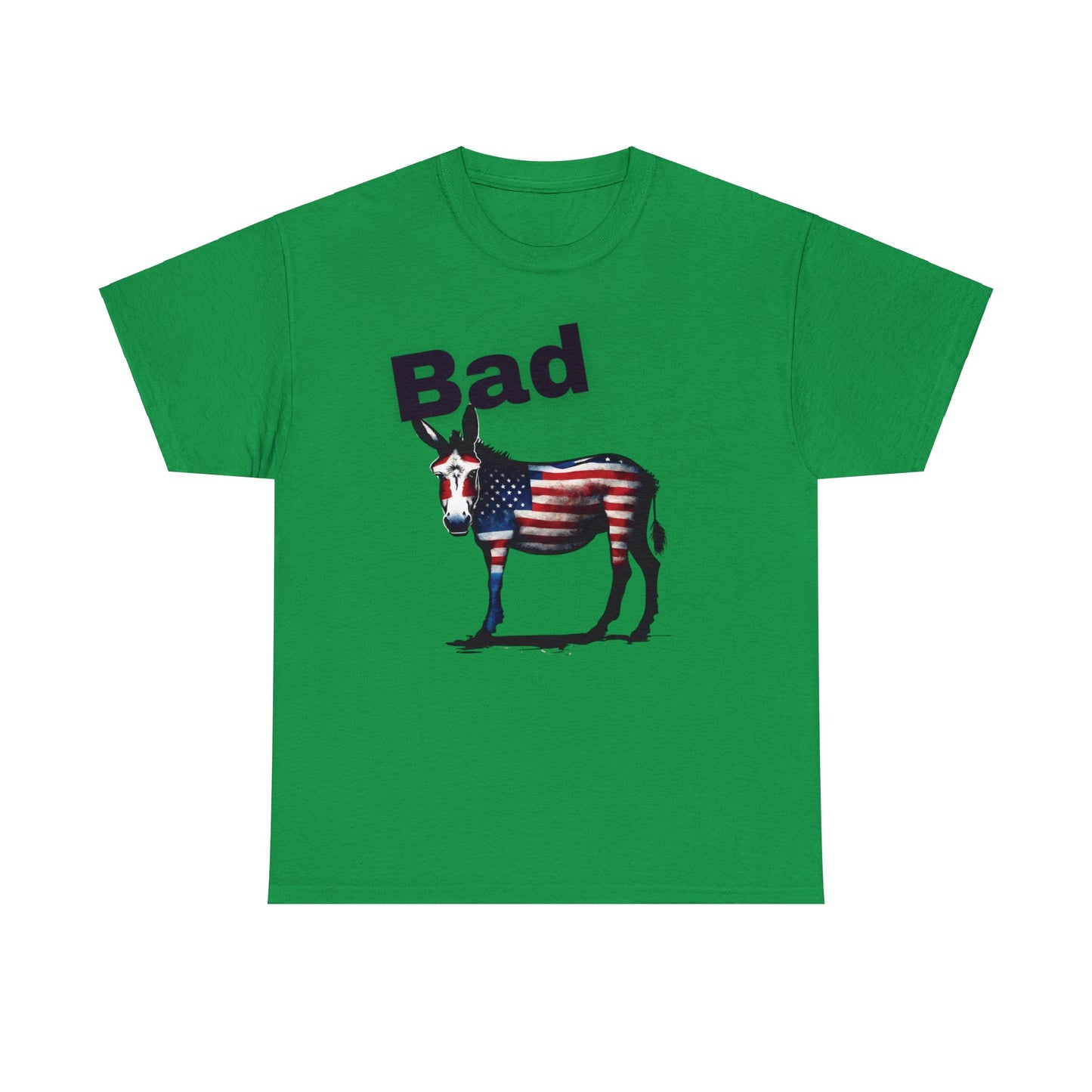 American Bad Ass Donkey American Flag Beer Please QR Code, Unisex Heavy Cotton Tee