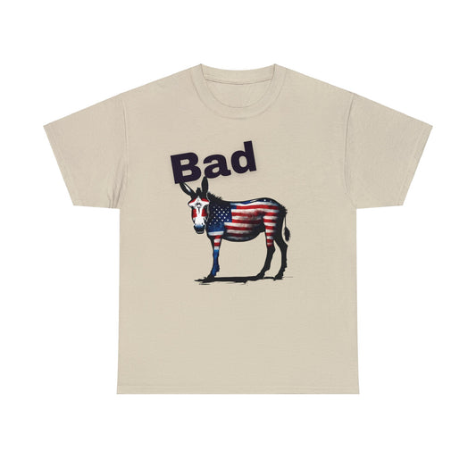 American Bad Ass Donkey American Flag Beer Please QR Code, Unisex Heavy Cotton Tee