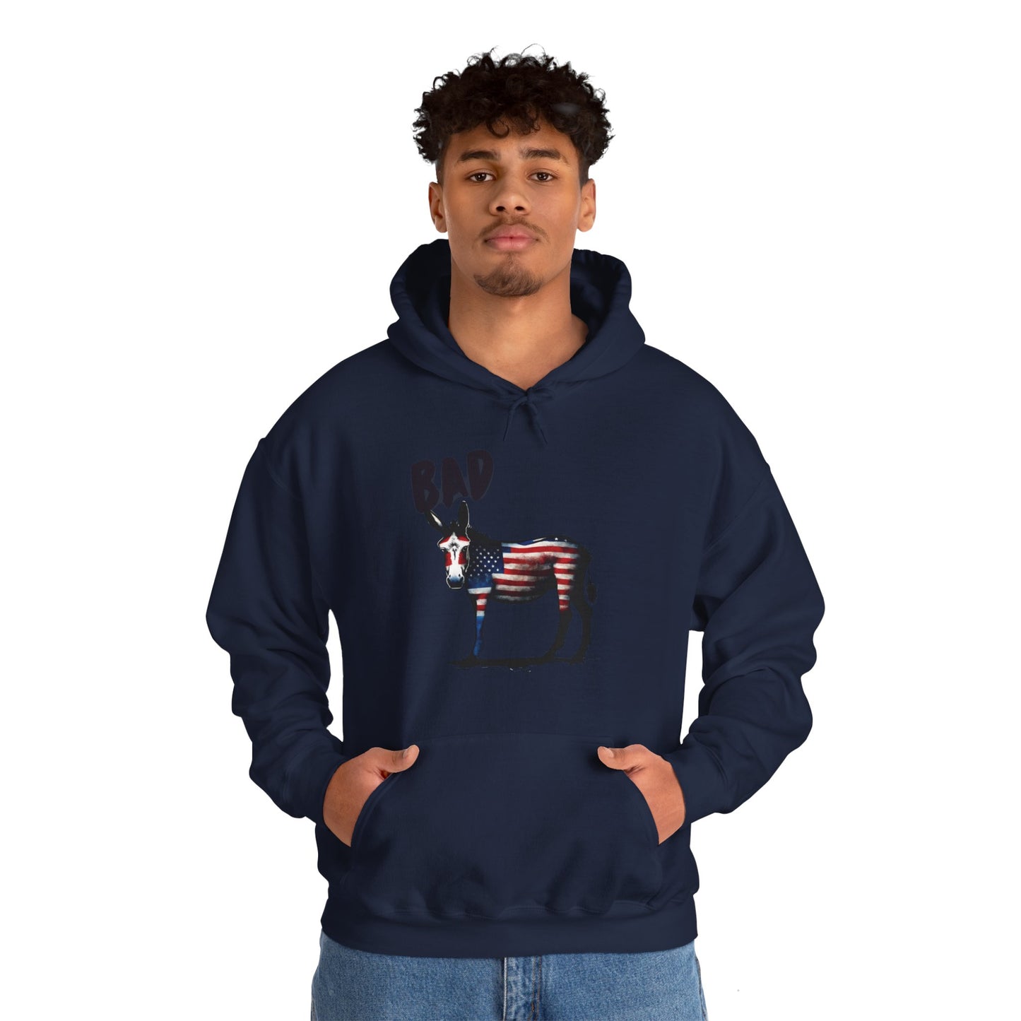 American Bad Ass Donkey American Flag Hoodie