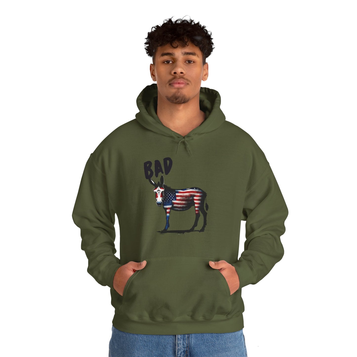 American Bad Ass Donkey American Flag Hoodie