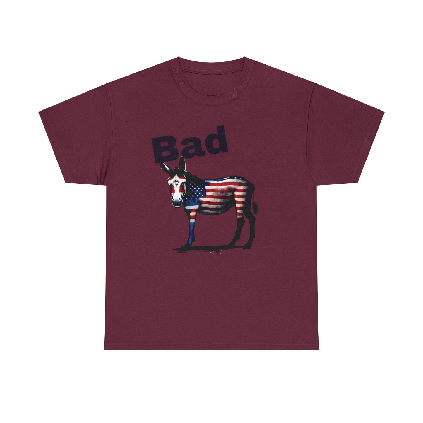 American Bad Ass Donkey American Flag Beer Please QR Code, Unisex Heavy Cotton Tee