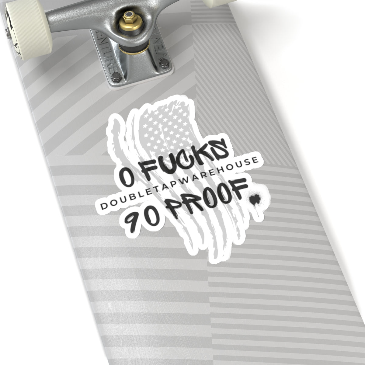 Whiskey Lovers Sticker - Zero Fucks, 90 Proof, American Flag