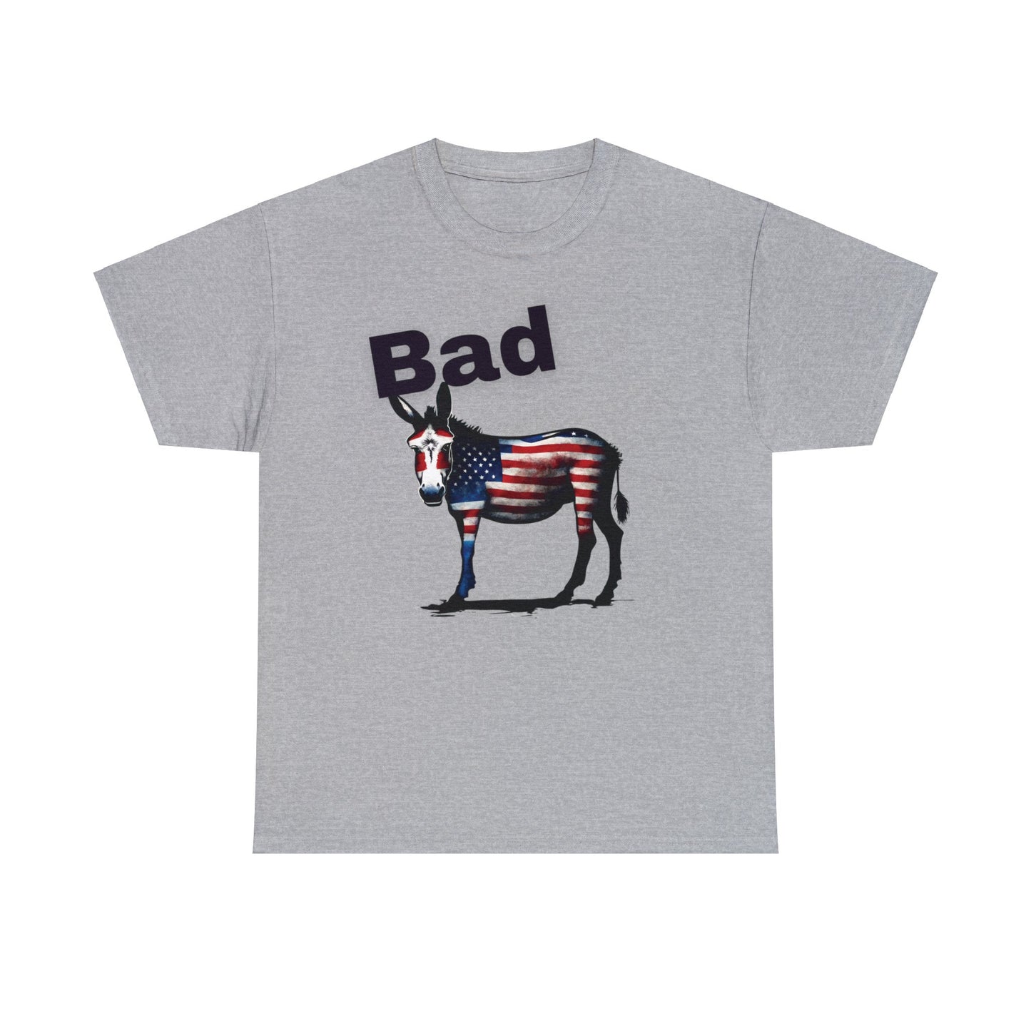 American Bad Ass Donkey American Flag Beer Please QR Code, Unisex Heavy Cotton Tee