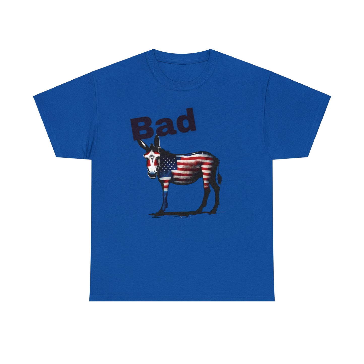 American Bad Ass Donkey American Flag Beer Please QR Code, Unisex Heavy Cotton Tee