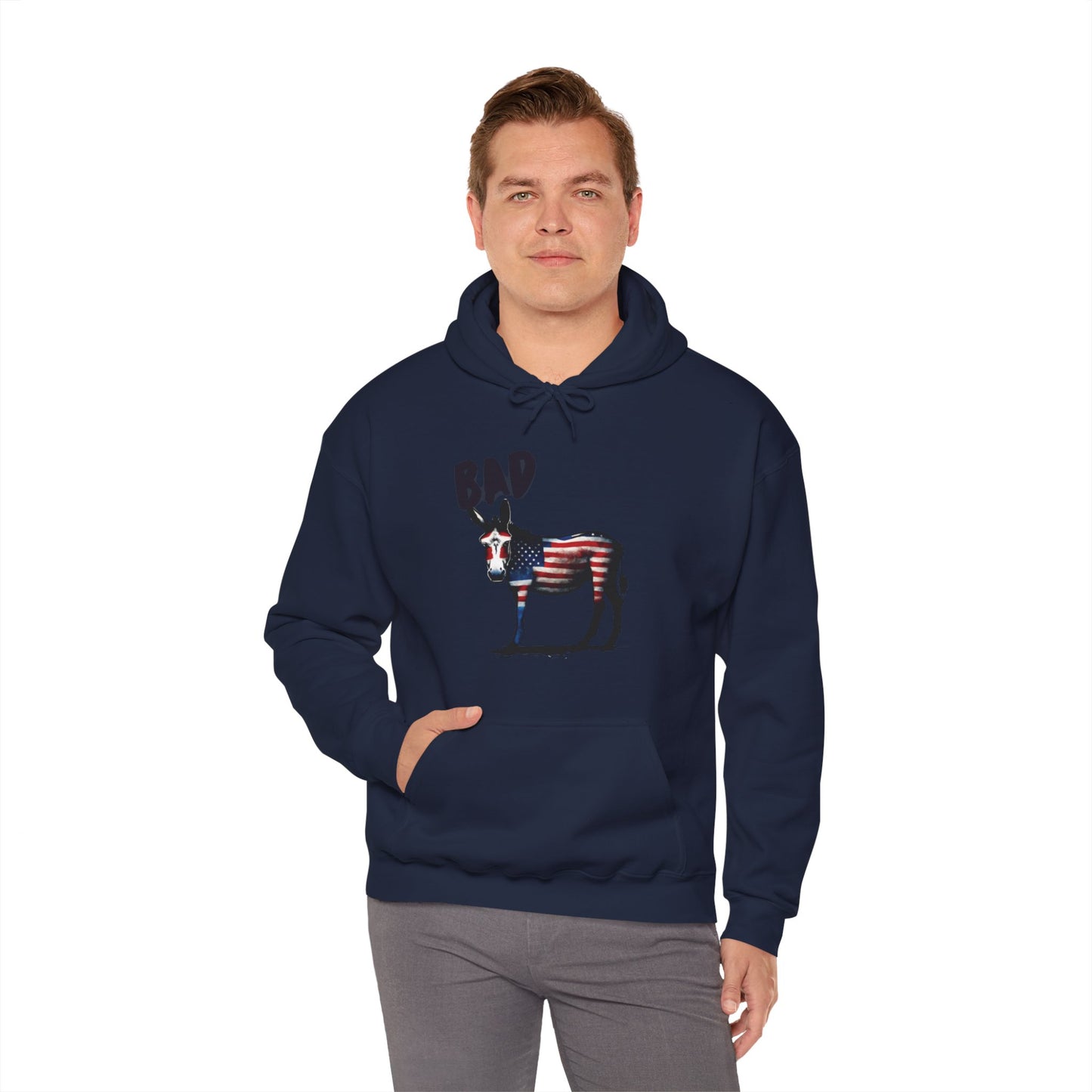 American Bad Ass Donkey American Flag Hoodie