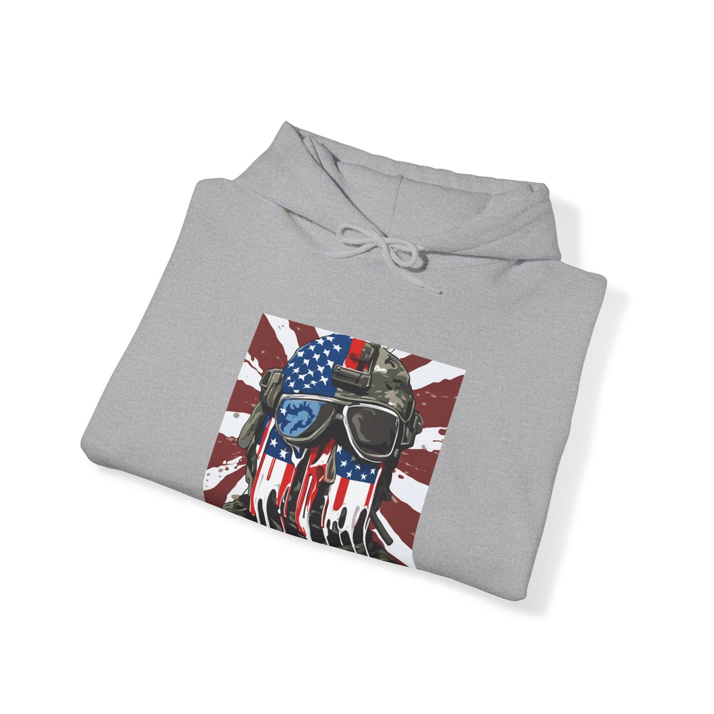 Melting Face American Flag, Unisex Heavy Blend™ Hooded Sweatshirt