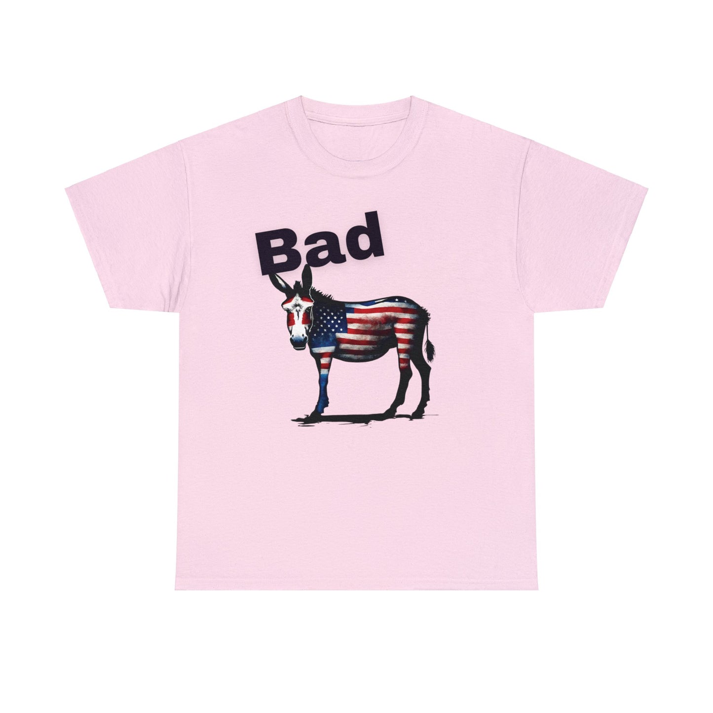 American Bad Ass Donkey American Flag Beer Please QR Code, Unisex Heavy Cotton Tee