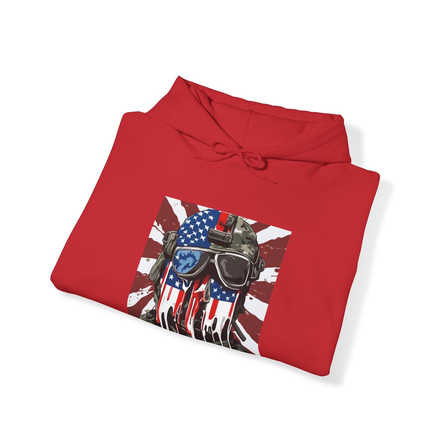 Melting Face American Flag, Unisex Heavy Blend™ Hooded Sweatshirt