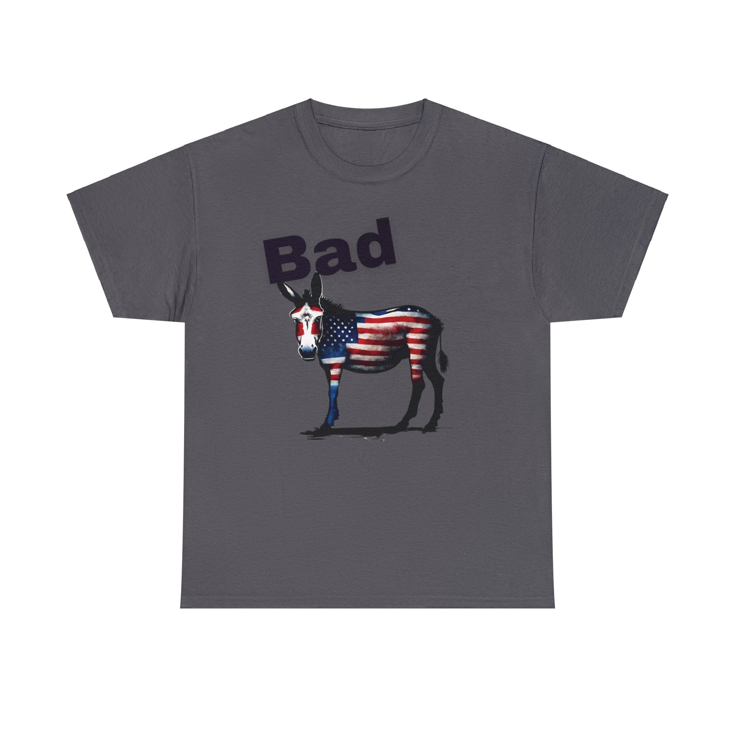 American Bad Ass Donkey American Flag Beer Please QR Code, Unisex Heavy Cotton Tee